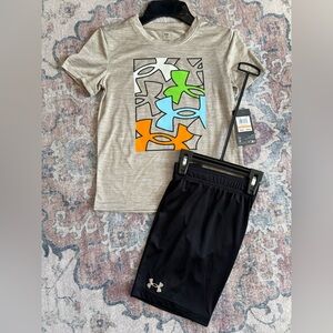 Under Armour boys size 7 matching set new